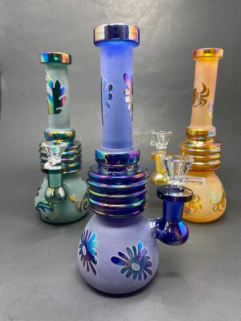 8" Assorted Sand Blasted Bong