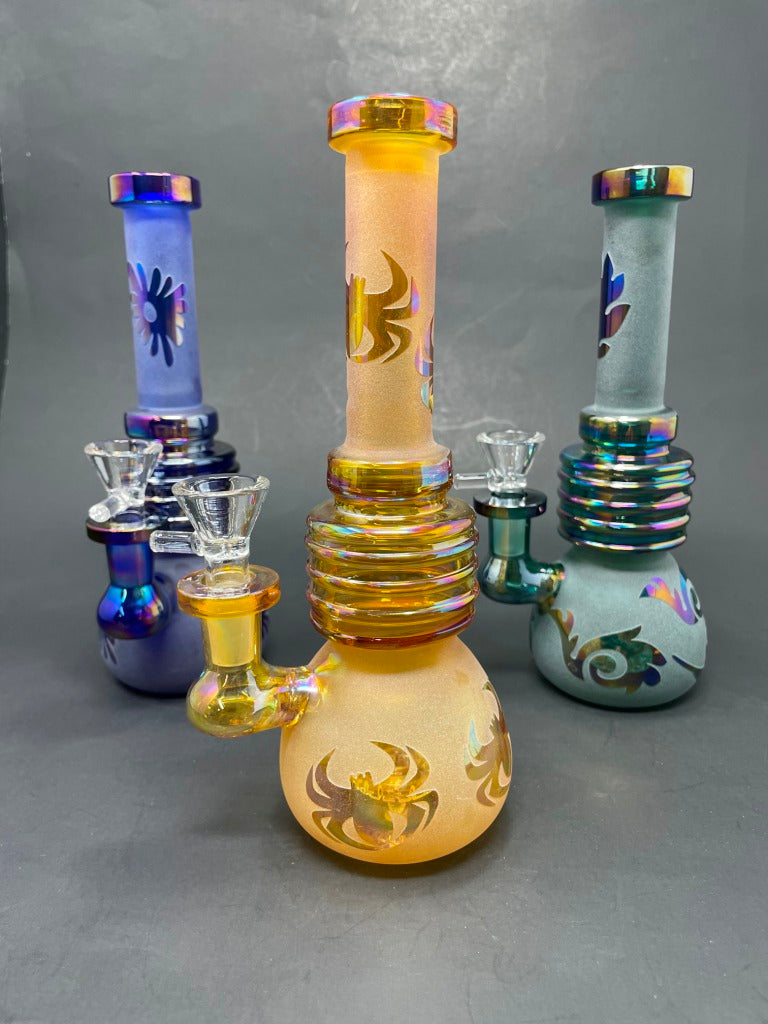 8" Assorted Sand Blasted Bong