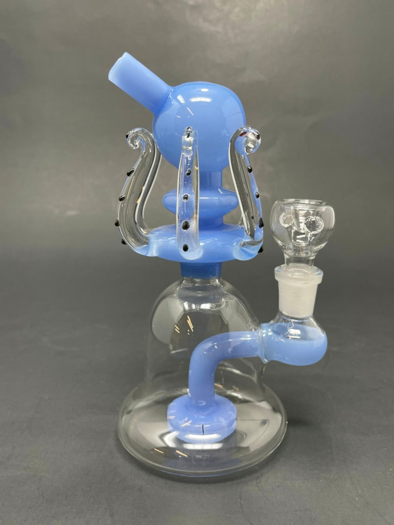 7" Blue Octopus Bong