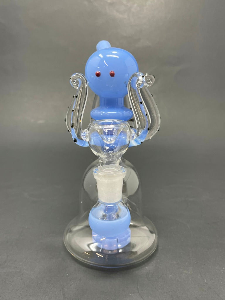 7" Blue Octopus Bong