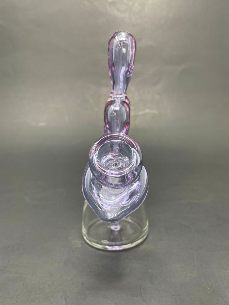 6.5" Triple Heart Lavender Bong