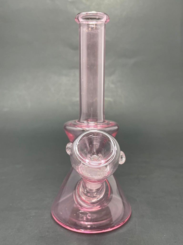 6.5" Pink Hour Glass Shaped Bong