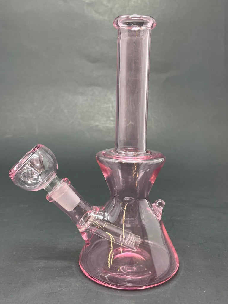 6.5" Pink Hour Glass Shaped Bong