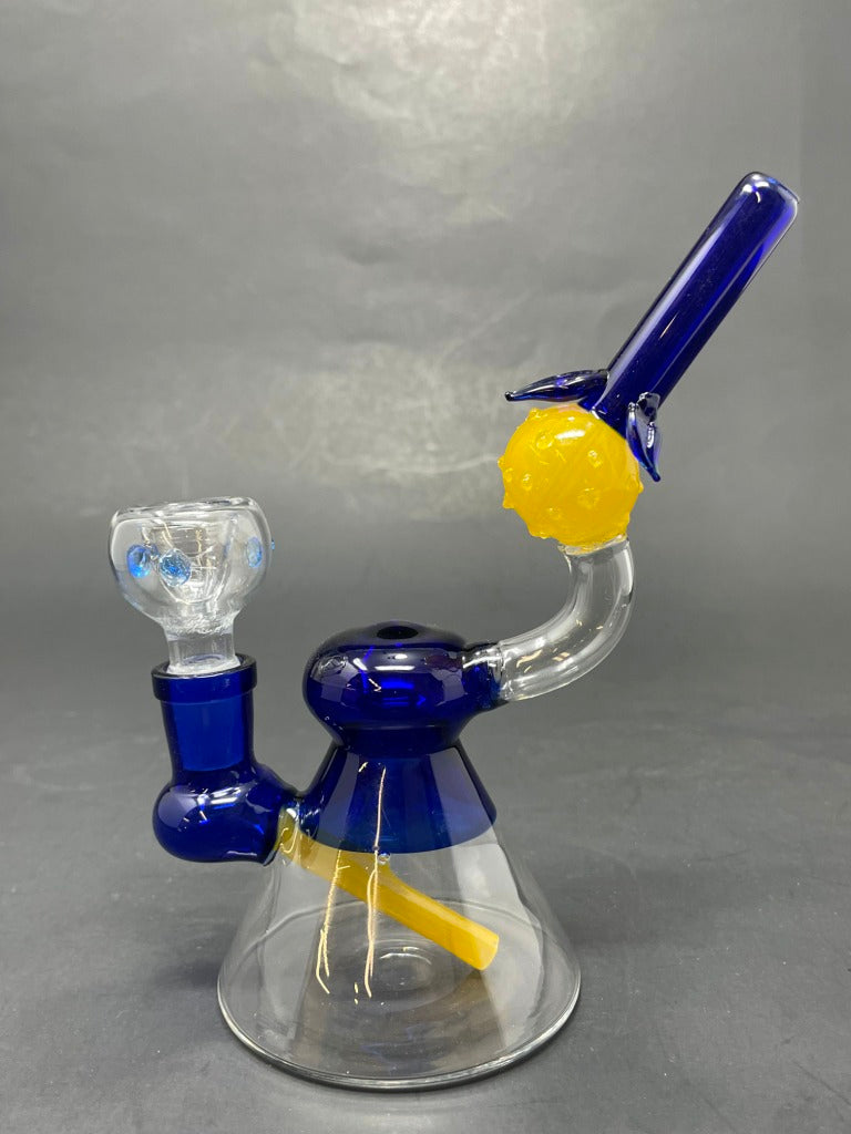 6" Blue lemon Drop Bong