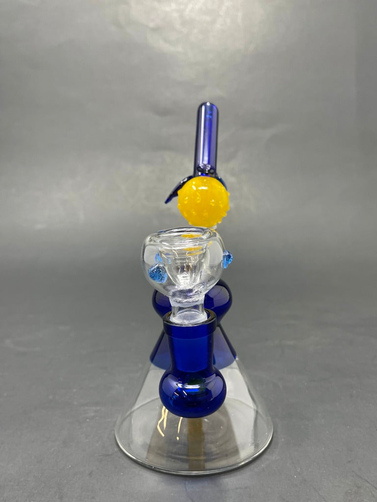 6" Blue lemon Drop Bong
