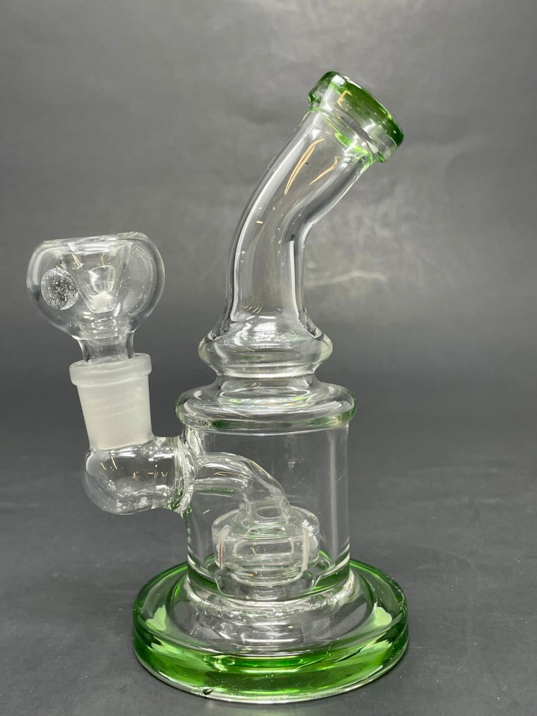 5.5" Green Mini Shower Bend Bong