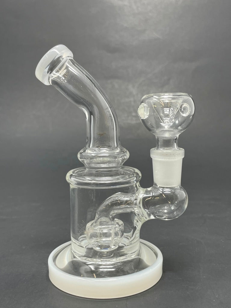 5.5" White Mini Shower Bend Bong