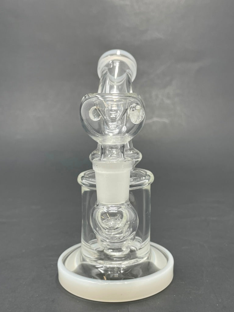 5.5" White Mini Shower Bend Bong