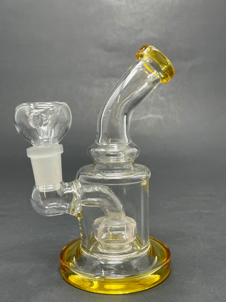 5.5" Yellow Mini Shower Bend Bong