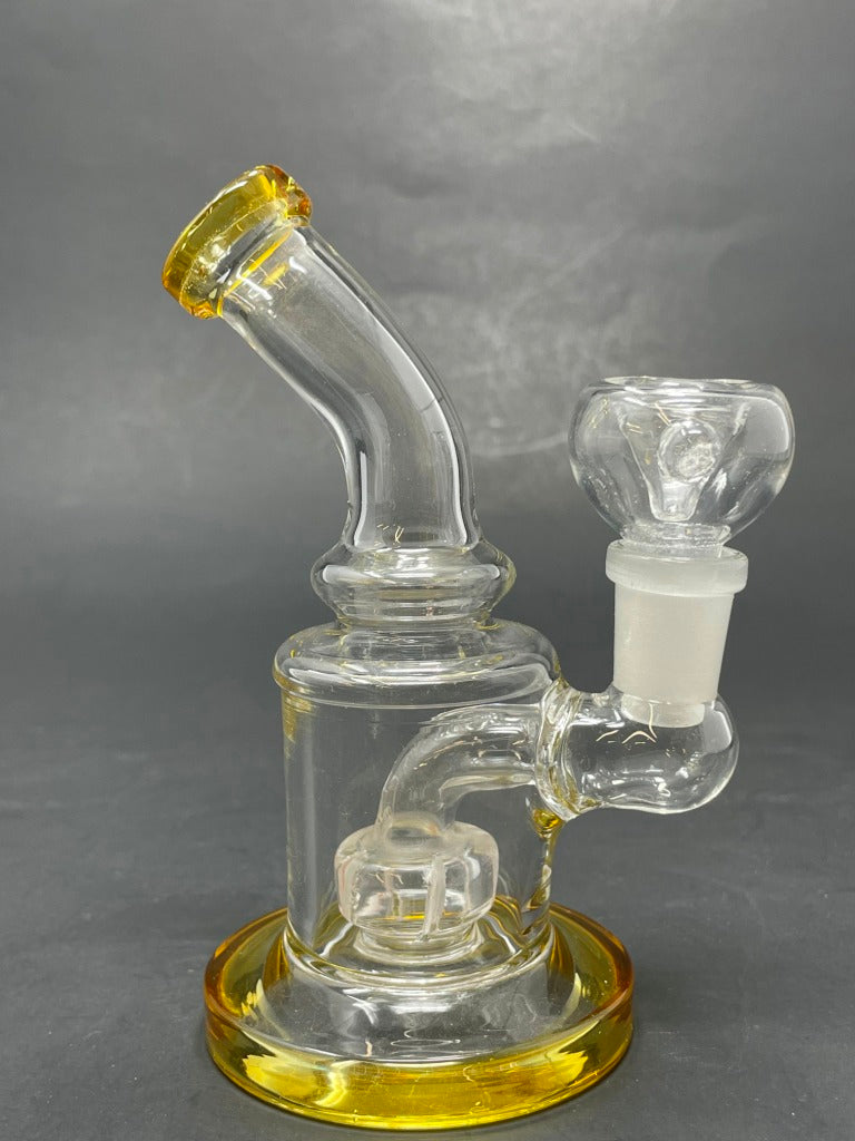 5.5" Yellow Mini Shower Bend Bong