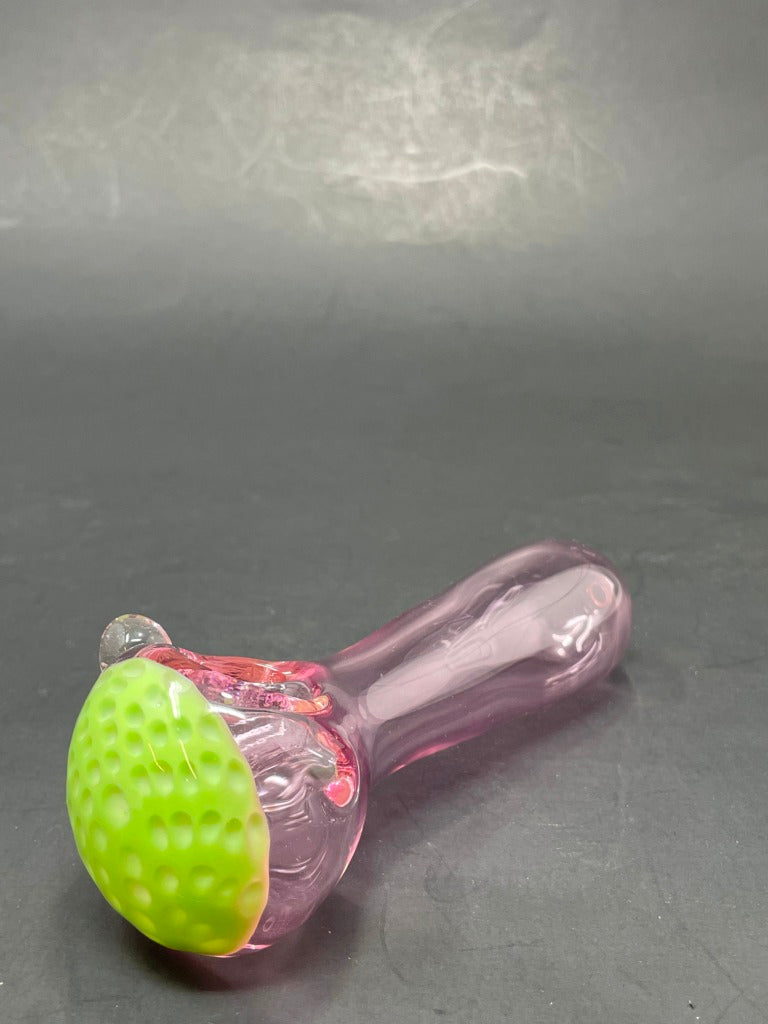5" Green & Pink Dotted Hand Pipe