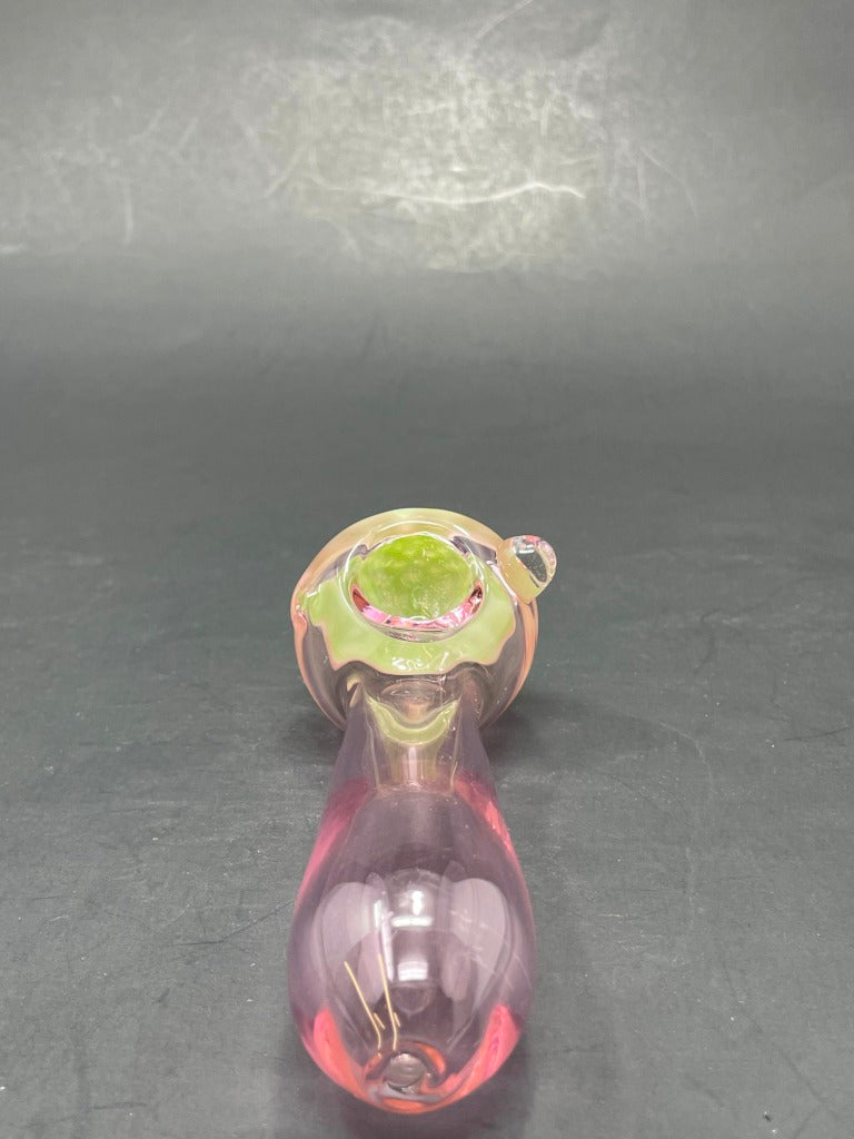 5" Green & Pink Dotted Hand Pipe
