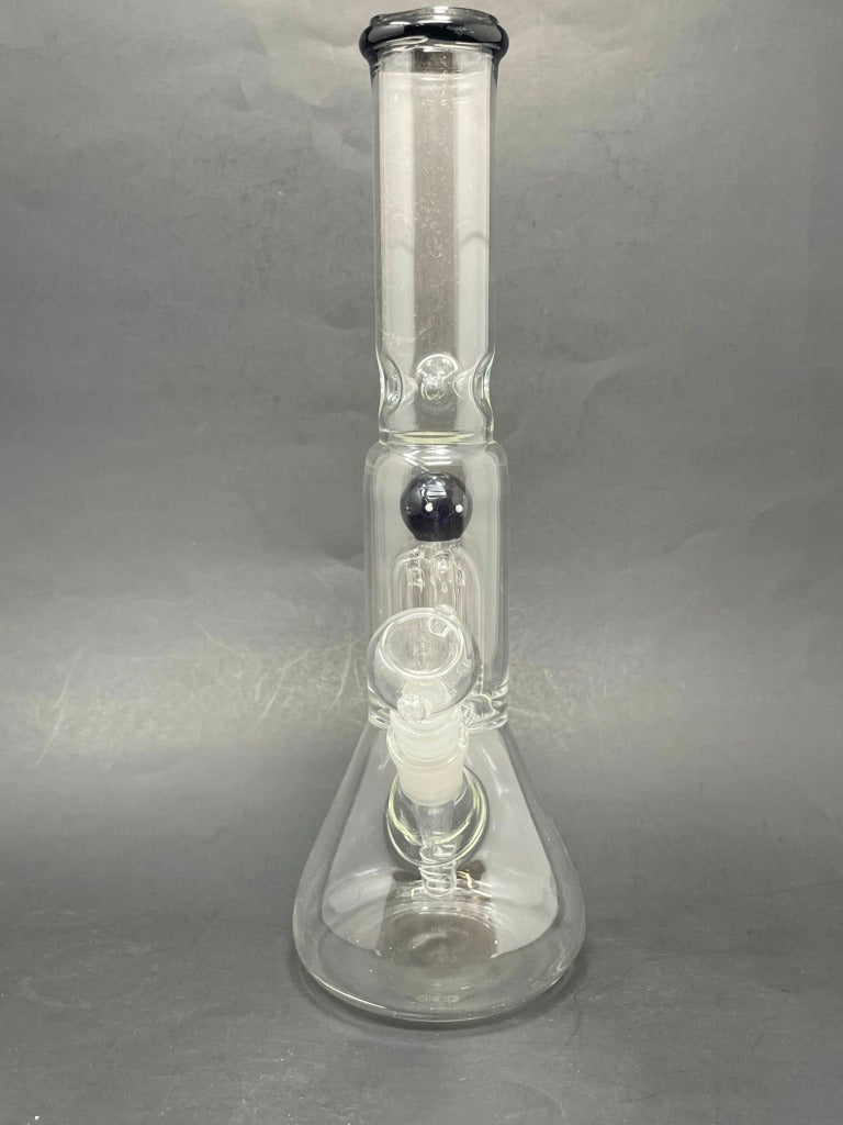 12" Black Octopus Percolator Bong w/ Ice Catcher