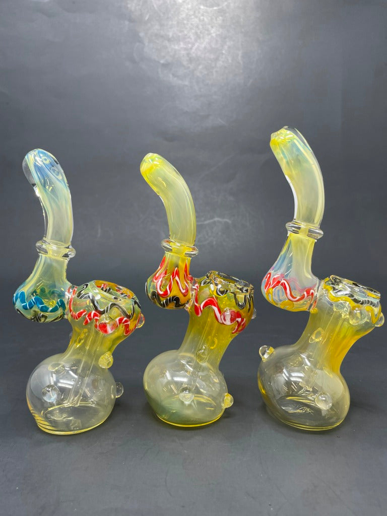 6" Sherlock Bubbler Red,Blue,Black