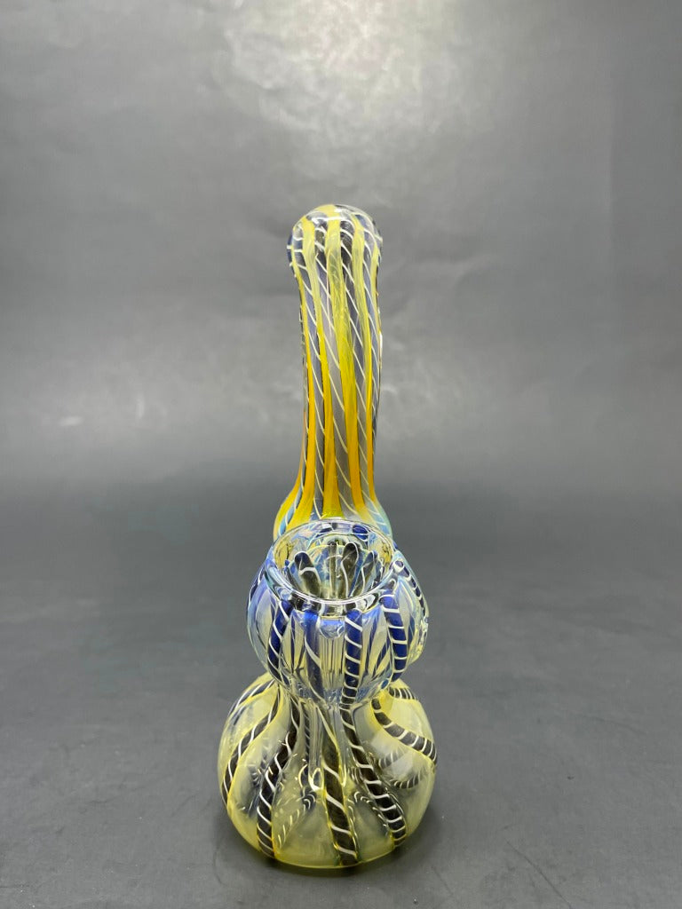 5" Fumed Dark Blue Sherlock Bubbler
