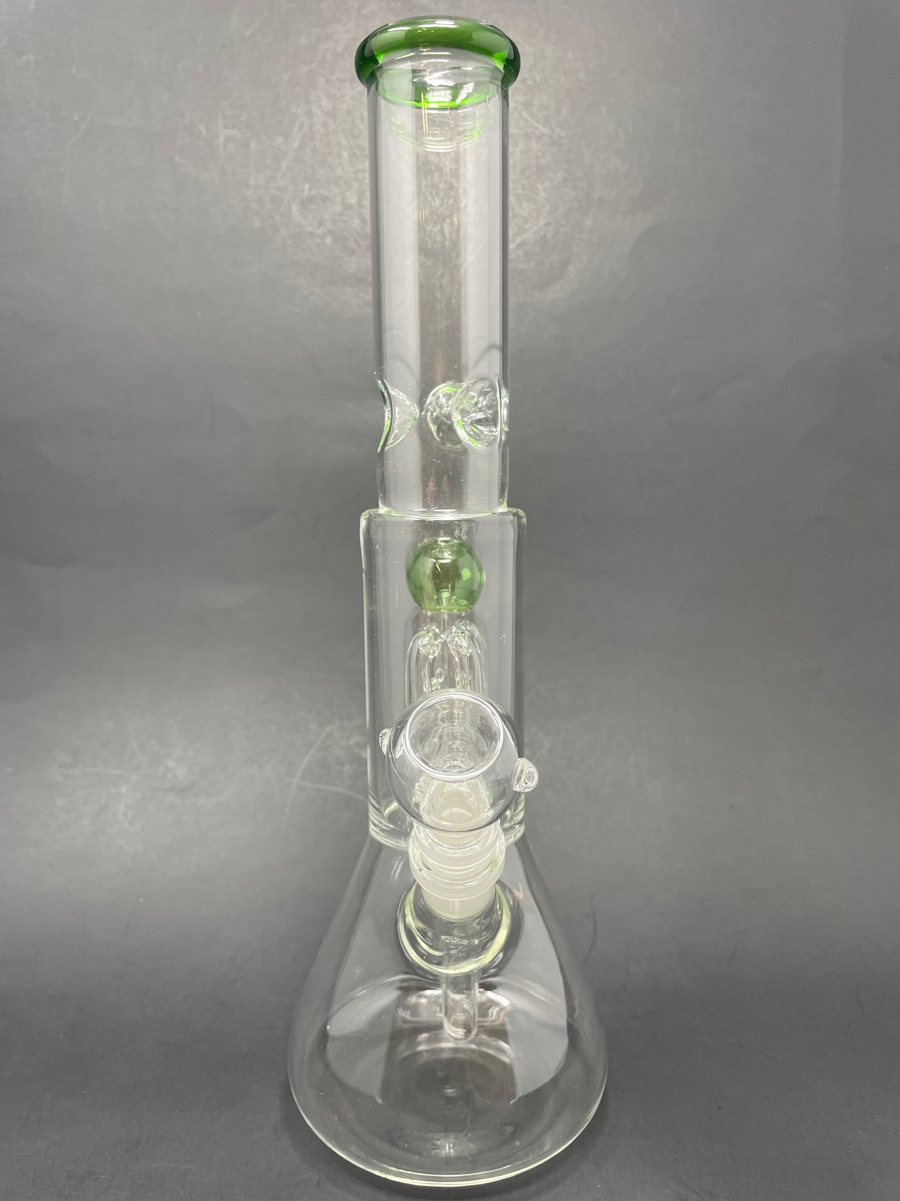 12" Green Octopus Percolator Bong w/ Ice Catcher