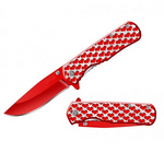 Red Hearts 4.25" Assisted Opening Folding Knife