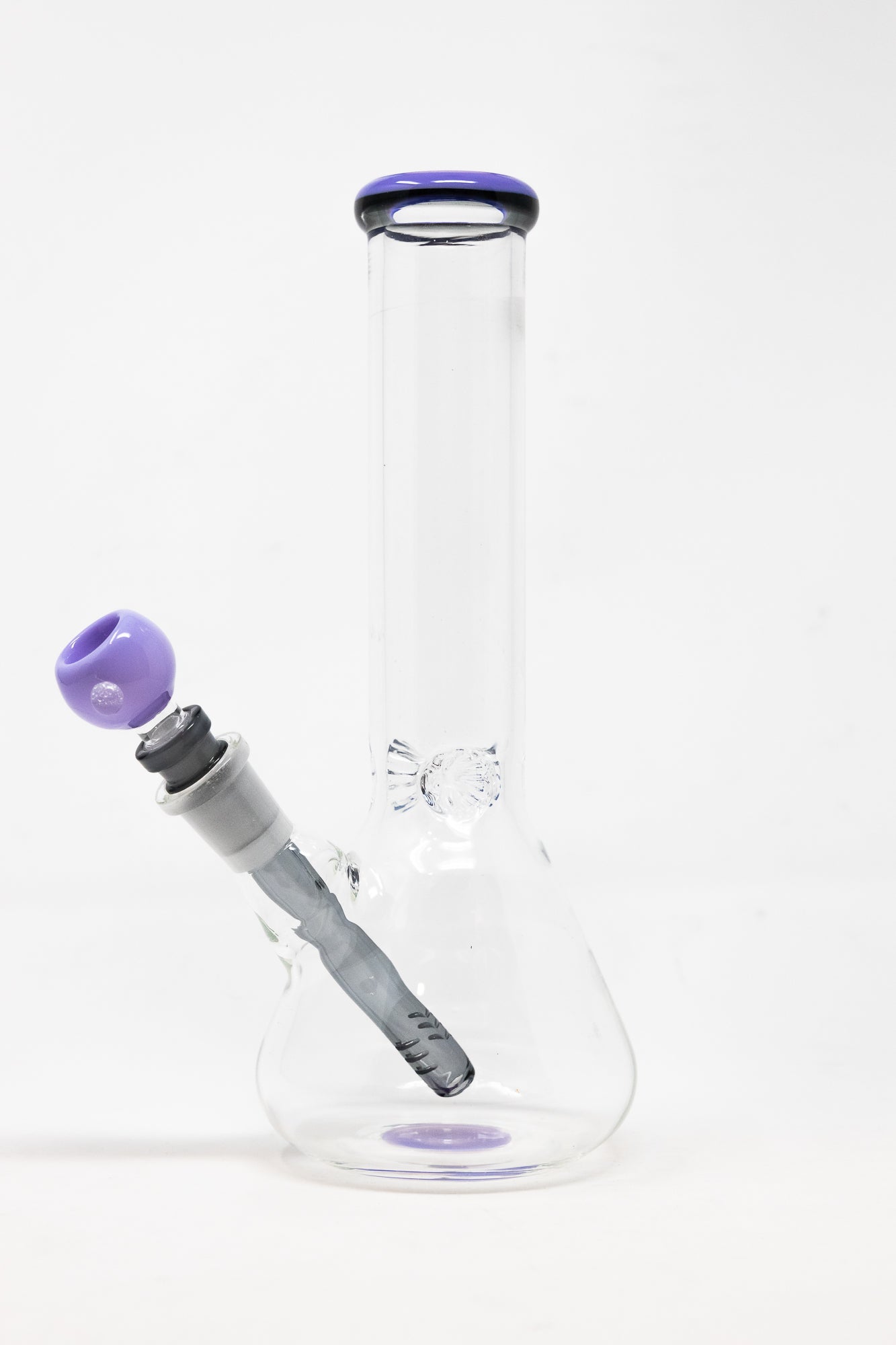 10" Milky Purple Middle Accent Beaker Bong