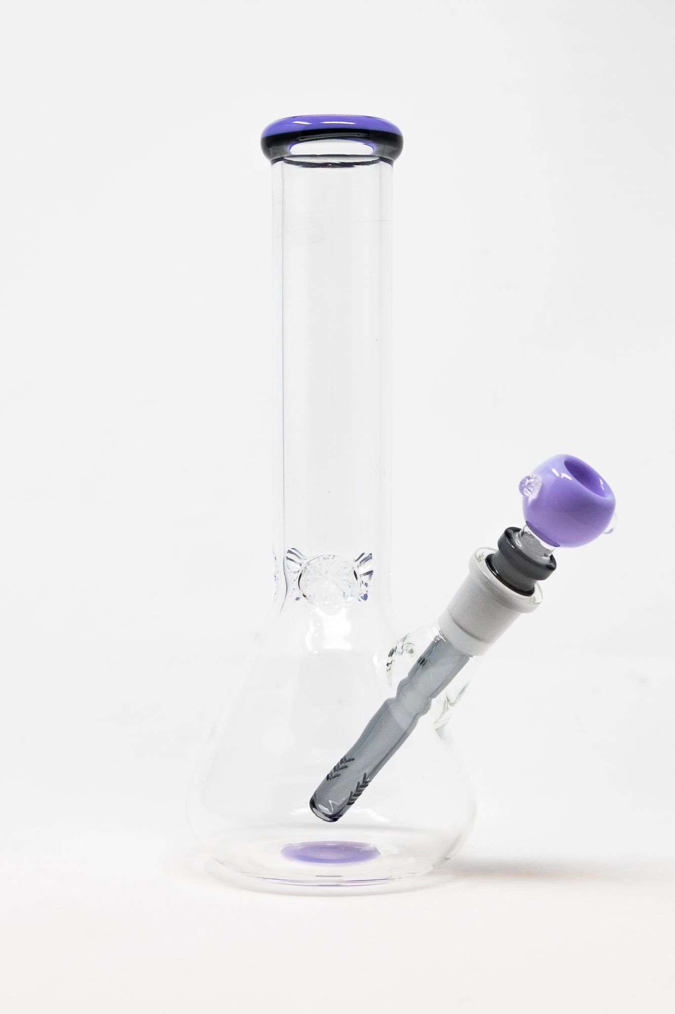 10" Milky Purple Middle Accent Beaker Bong