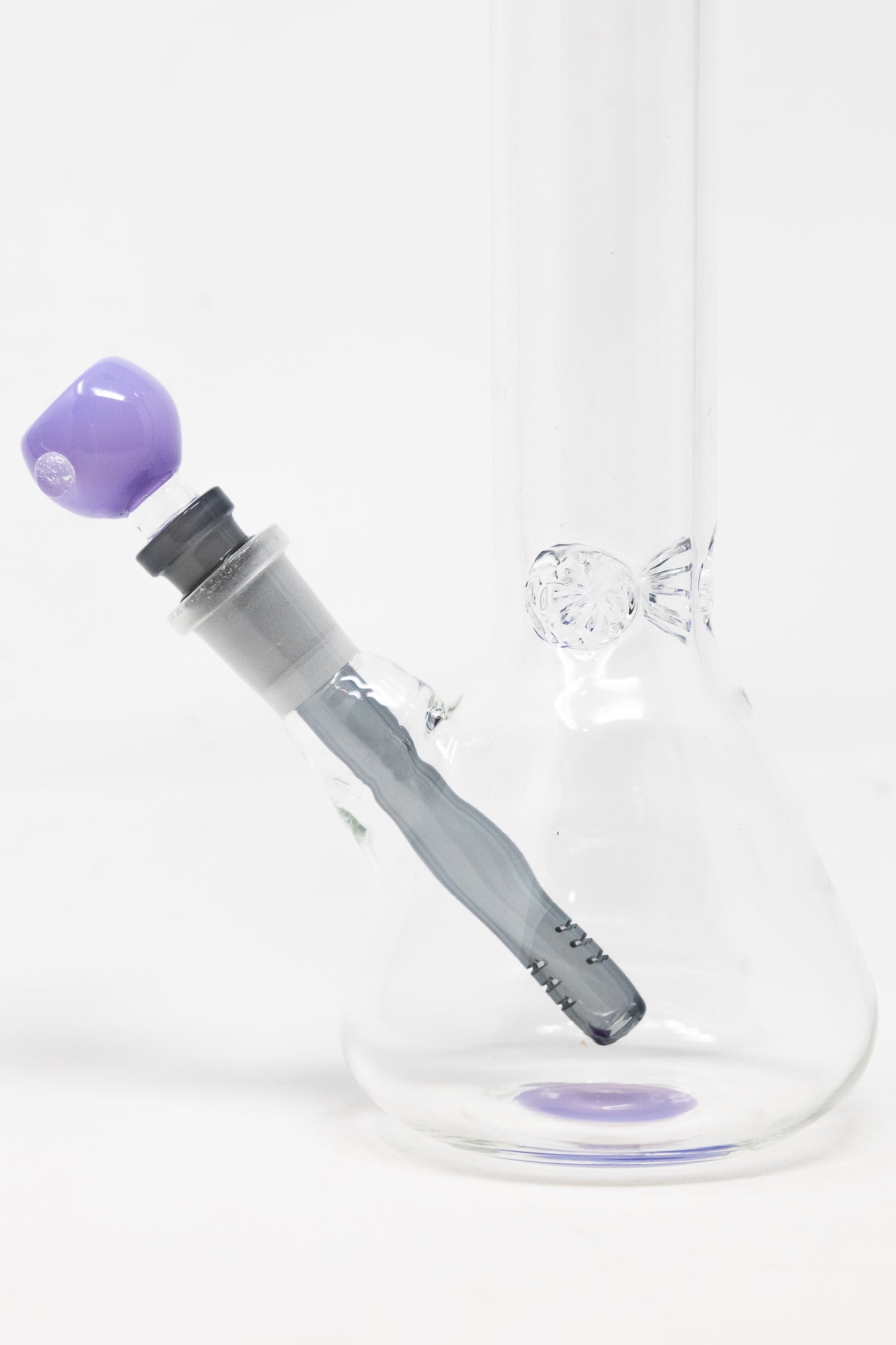 10" Milky Purple Middle Accent Beaker Bong