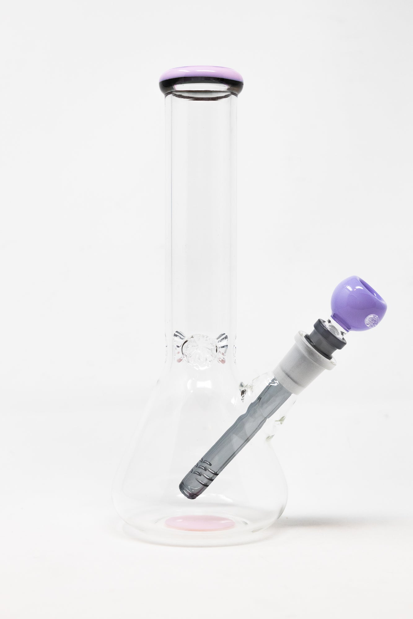 10" Milky Purple Middle Accent Beaker Bong