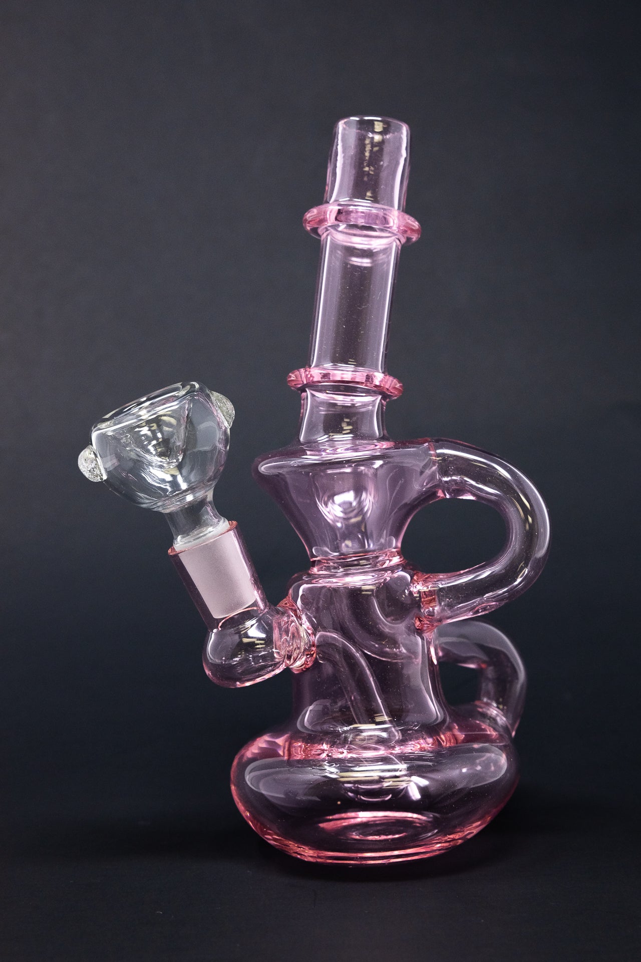 7" Pink Diablo Recycler Bong