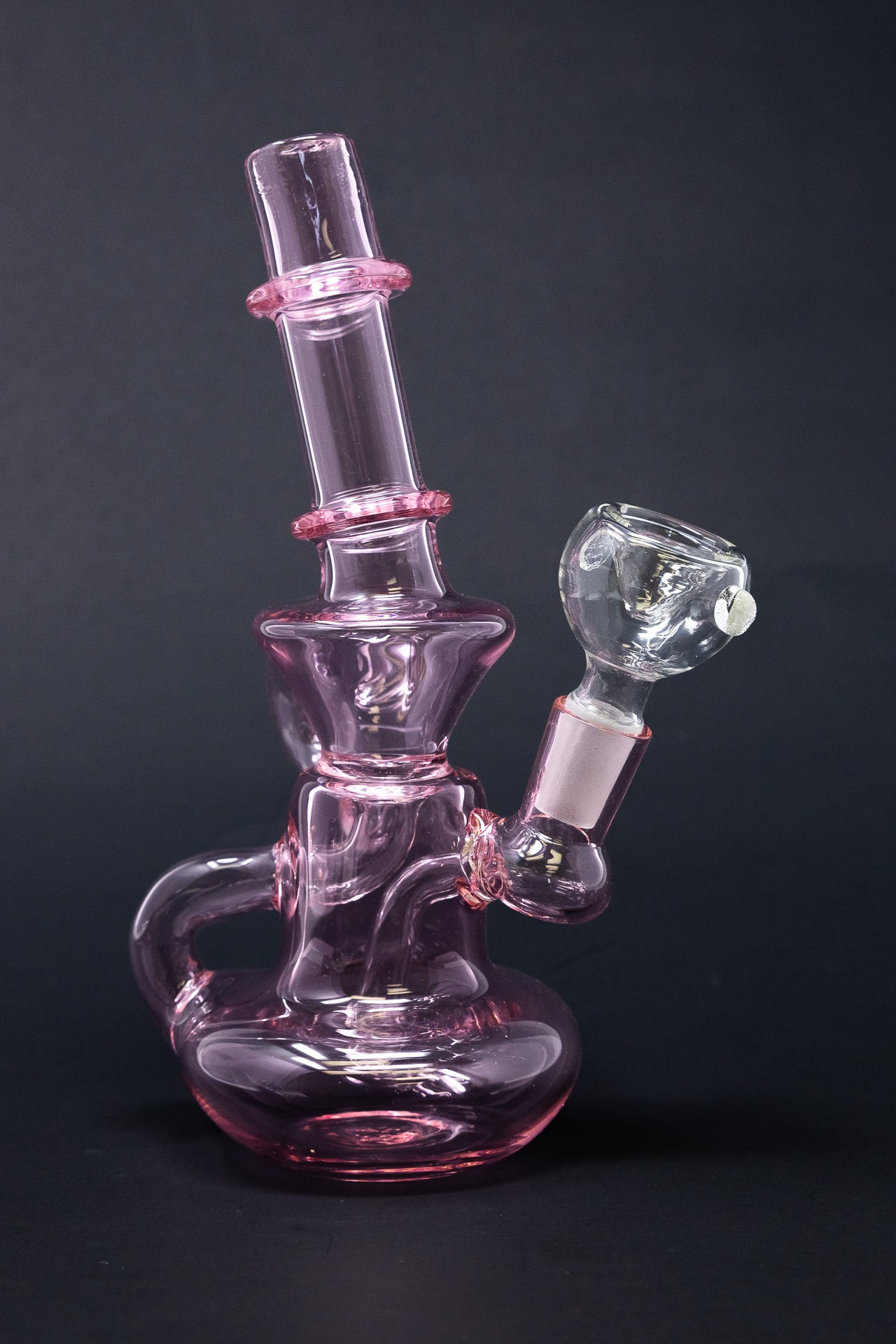 7" Pink Diablo Recycler Bong