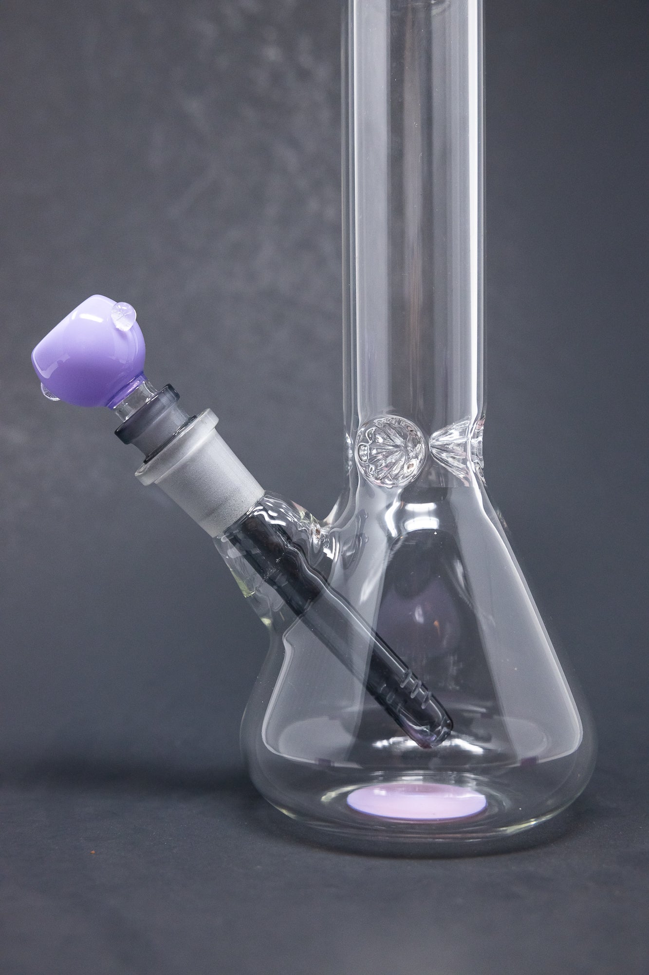 10" Milky Purple Middle Accent Beaker Bong