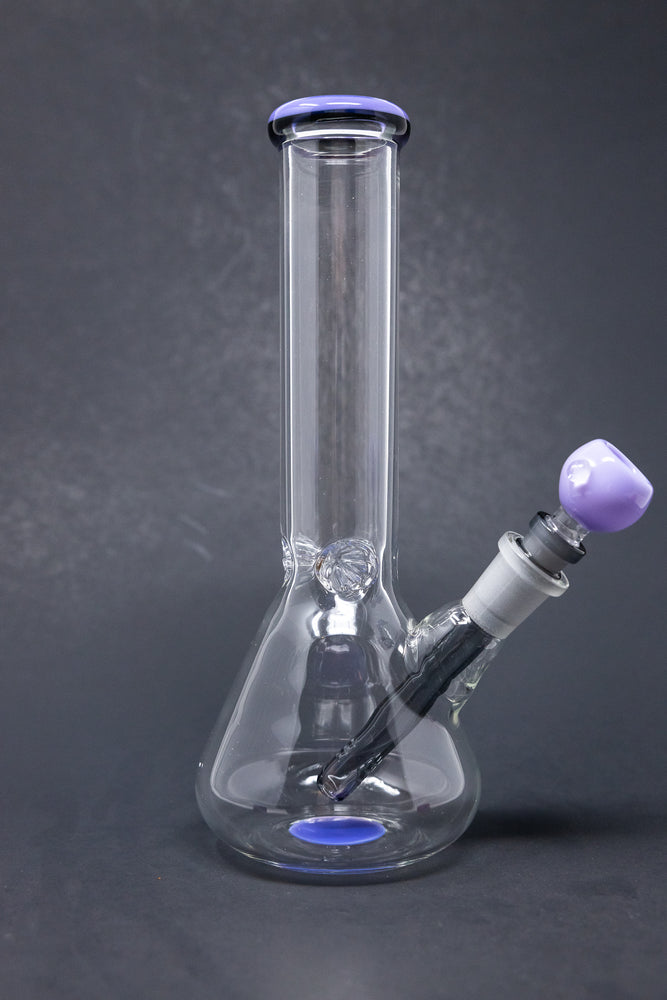 10" Milky Purple Middle Accent Beaker Bong
