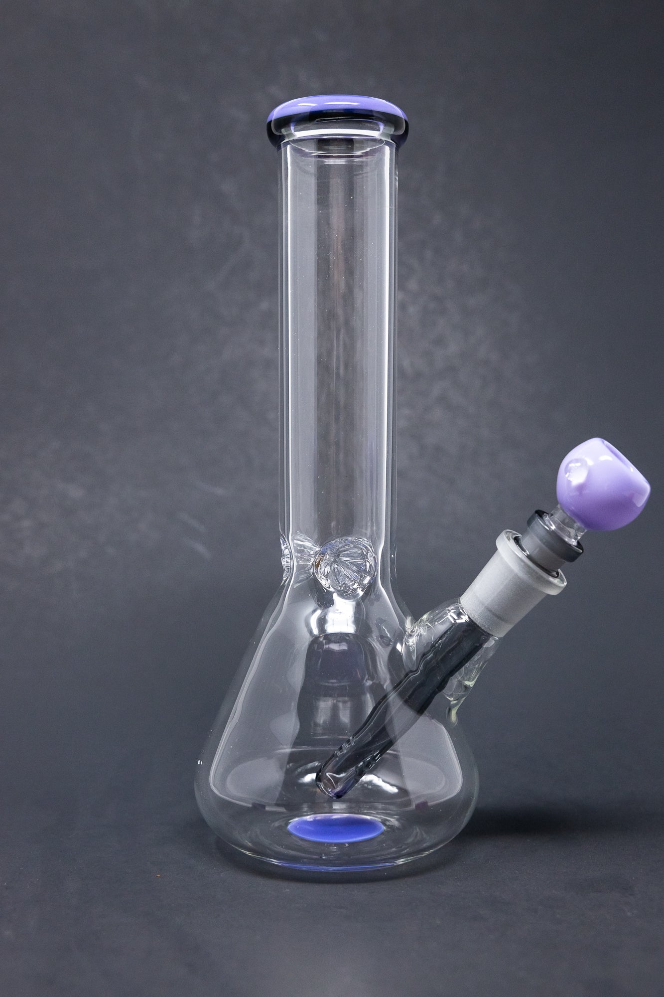 10" Milky Purple Middle Accent Beaker Bong