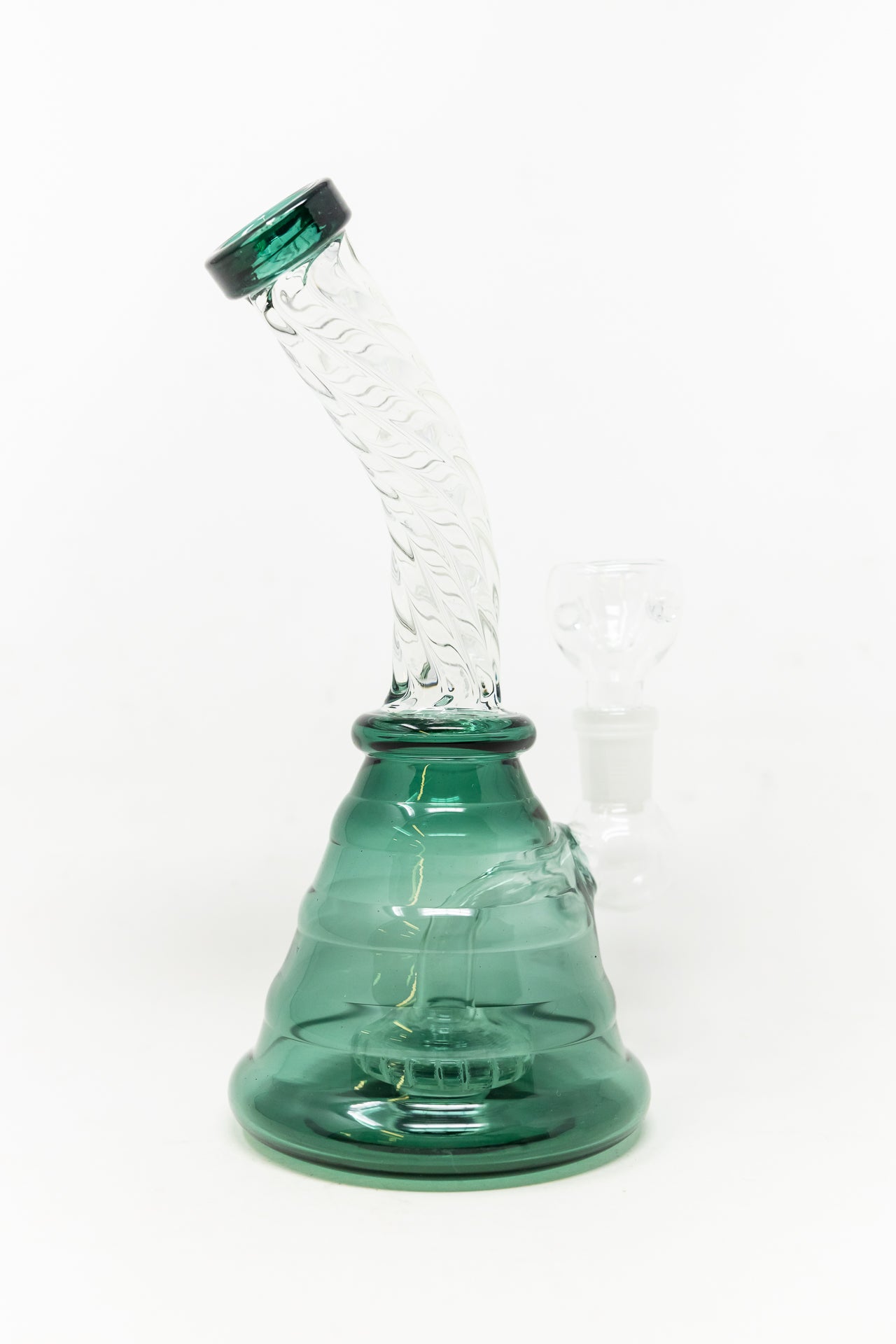 7" Aqua Twisted Bong