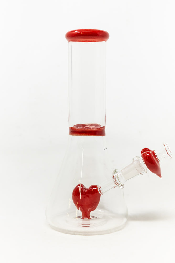 8" Red Heart Bong