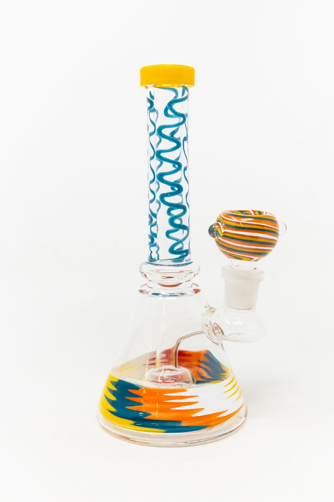 7" Assorted Swirl Bong W/ Premium Bowl