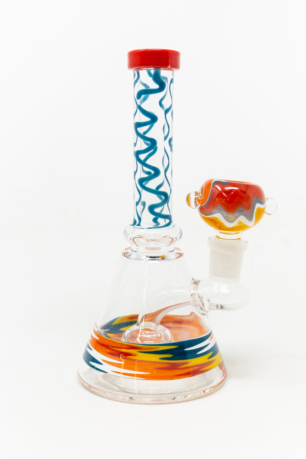 7" Assorted Swirl Bong W/ Premium Bowl