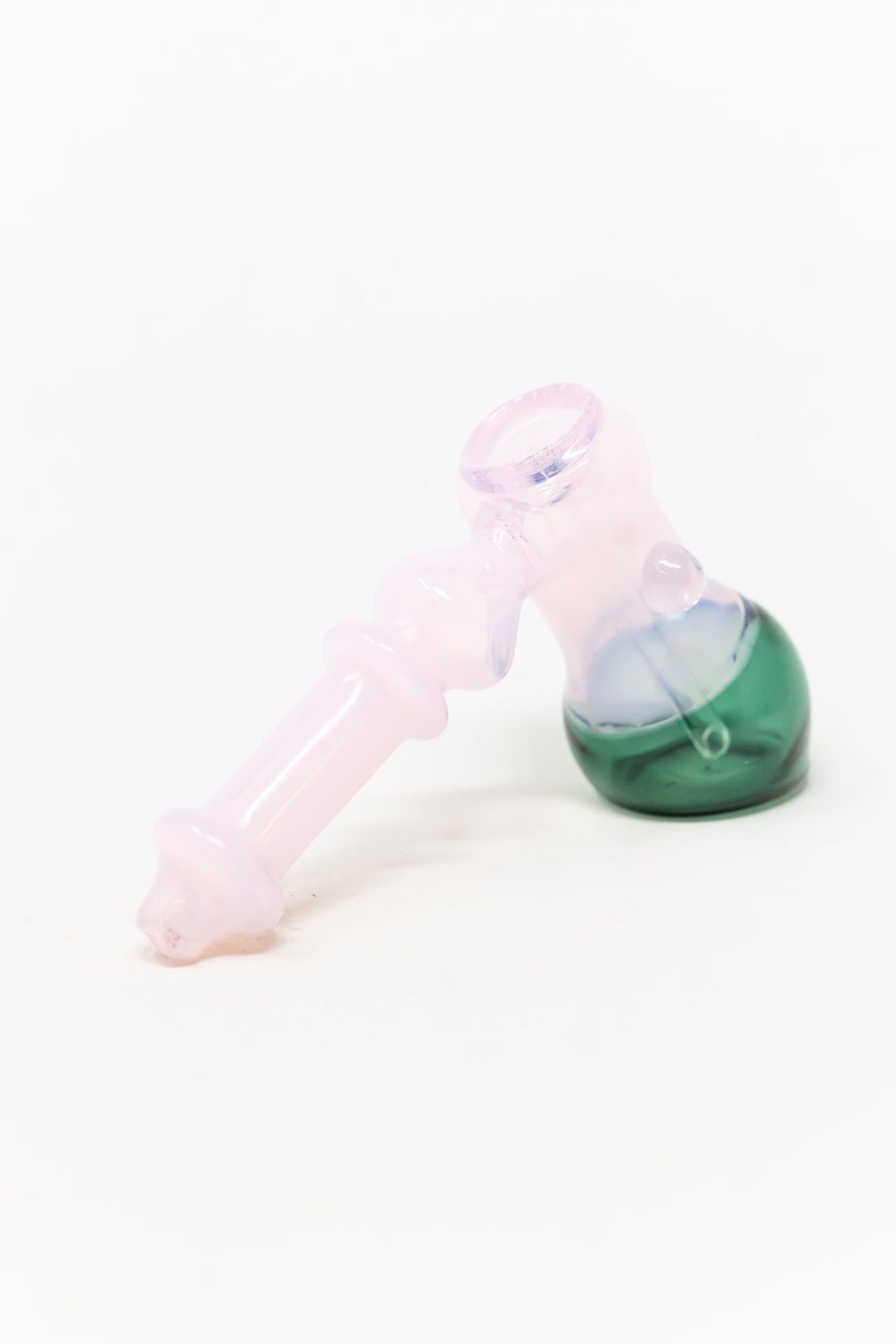 6" Pink/Green Hammer Bubbler