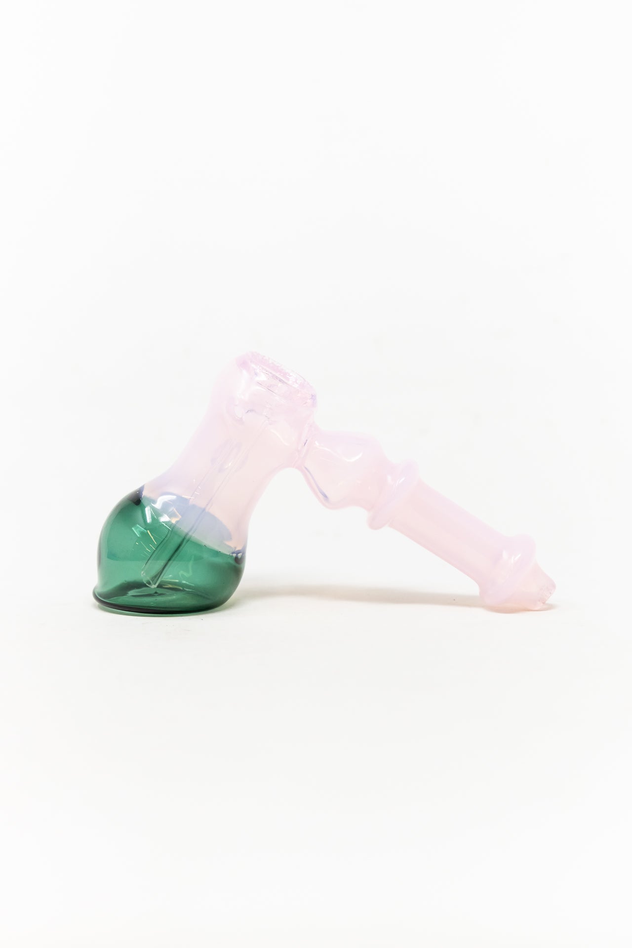 6" Pink/Green Hammer Bubbler