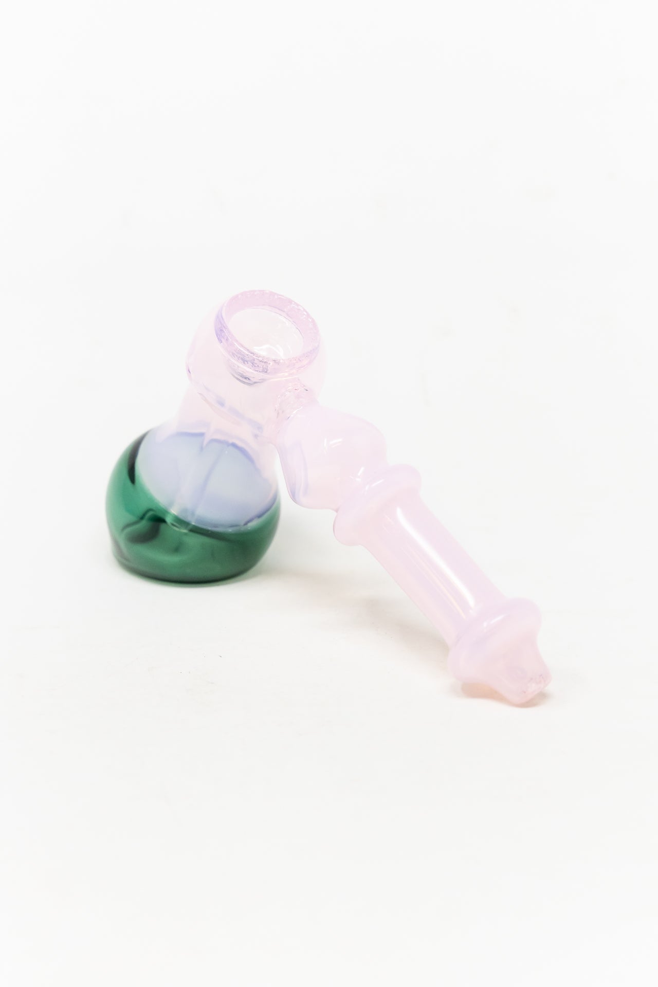 6" Pink/Green Hammer Bubbler