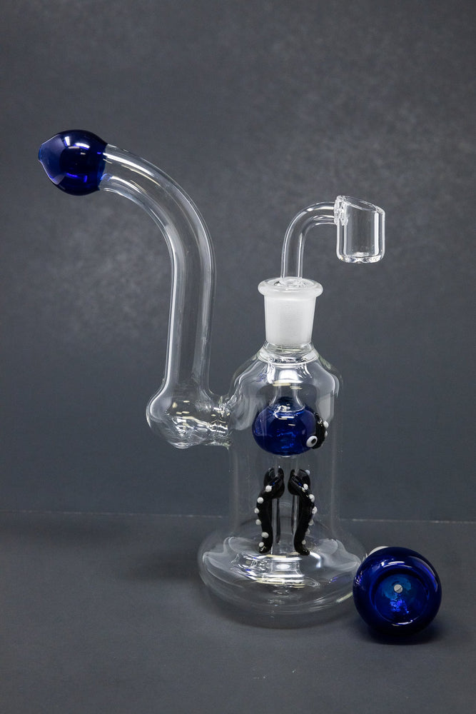 The Purple Force - 11 Faberge Recycler Bong/Dab Rig - Milky