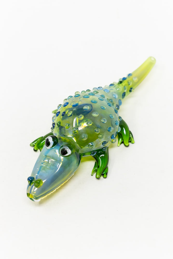 7.5" Alligator Hand Pipe(Green)