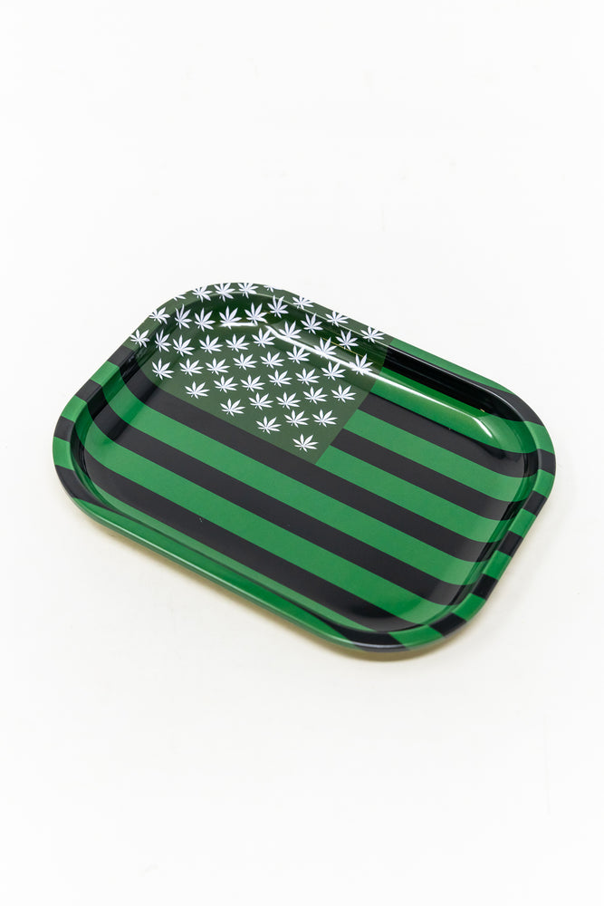Green Flag Rolling Tray - Small