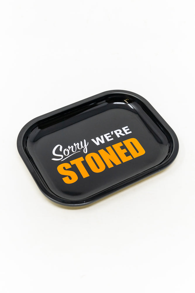 Sorry We're Stoned Rolling Tray - Small