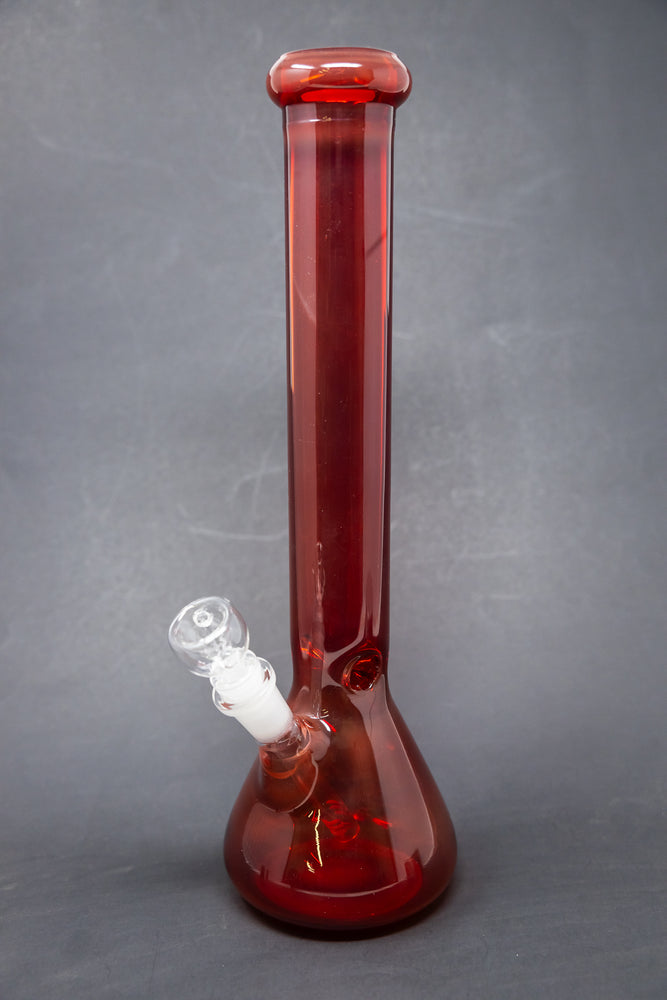 14" Red Beaker Bong w/ Ice Catcher