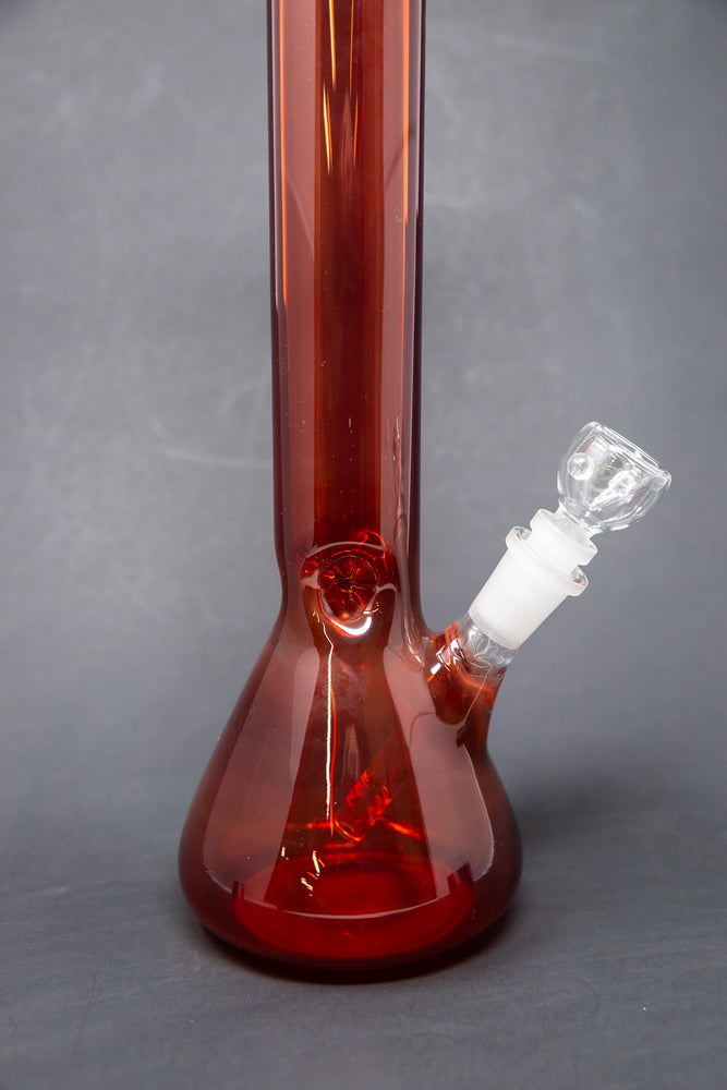 14" Red Beaker Bong w/ Ice Catcher