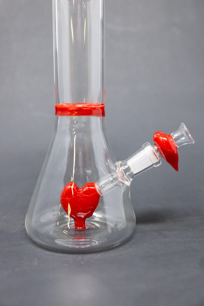 8" Red Heart Bong