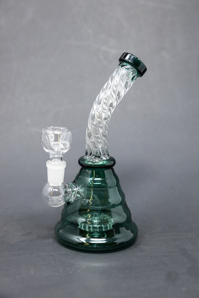 7" Aqua Twisted Bong