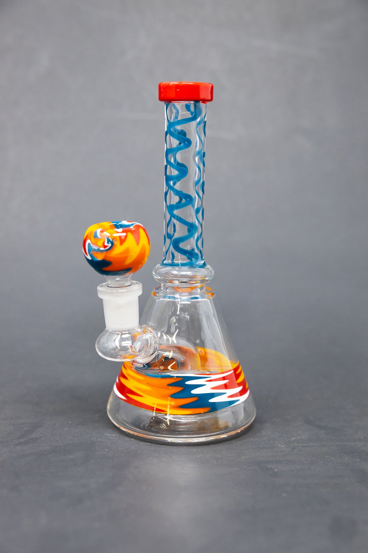 7" Assorted Swirl Bong W/ Premium Bowl