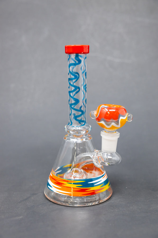 7" Assorted Swirl Bong W/ Premium Bowl