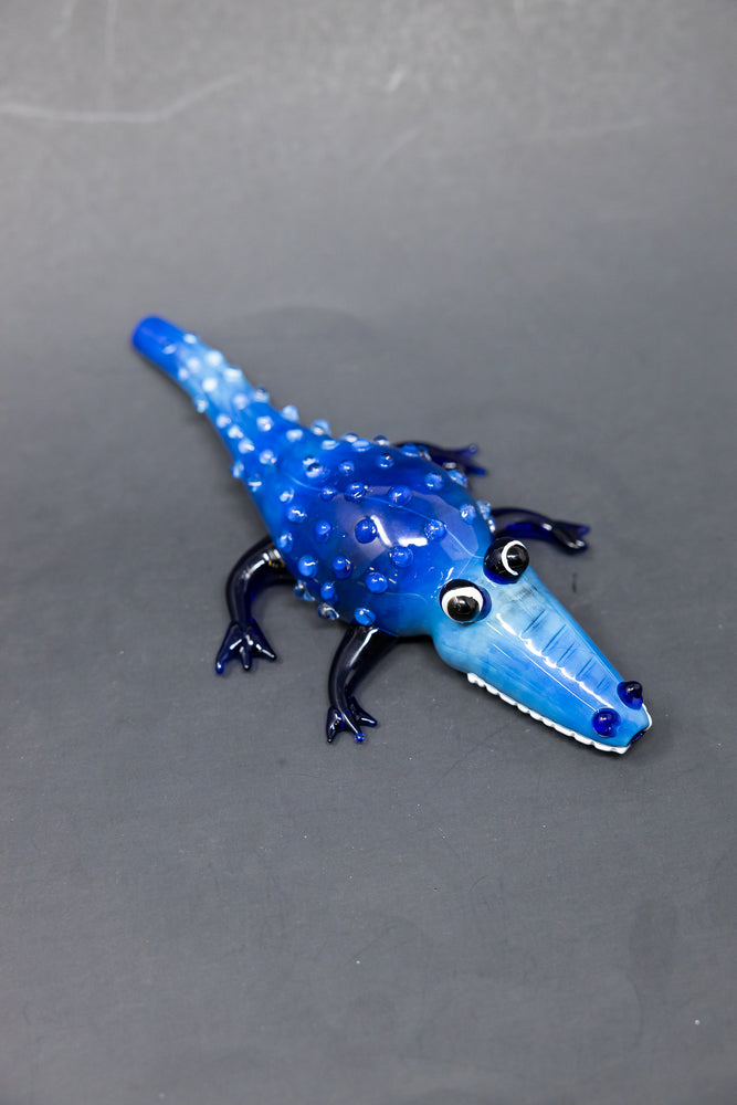 7.5" Alligator Hand Pipe(Blue)