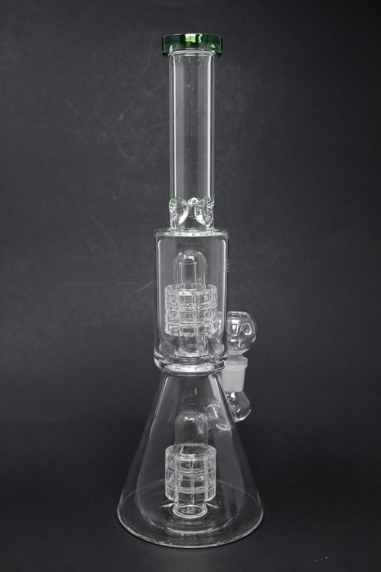 3 Bong Combo – Double Percolator Glass Bong Set StonedGenie.com