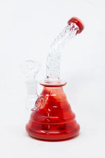 7" Cherry Red Twisted Shower Bend